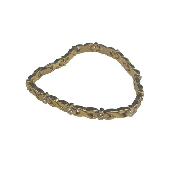 Vintage Gold-Tone Bracelet With Intricate Link Design 8" - Picture 1 of 3